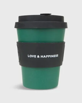 12 oz. Reusable Coffee Cup in Green/Black