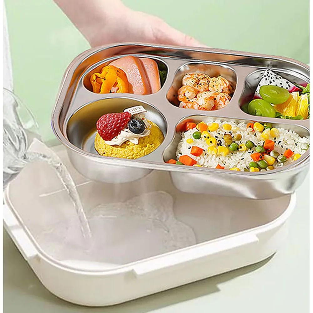 2D Panda Big Size Size Stainless Steel Lunch Box with Lunch Bag