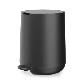 Bamodi Small Pedal Bins - Black Kitchen Bin - Stylish & Compact Bathroom Trash Can With Hands-Free Foot Pedal - Durable, Easy-Clean Design - Ideal For Small Spaces - Black