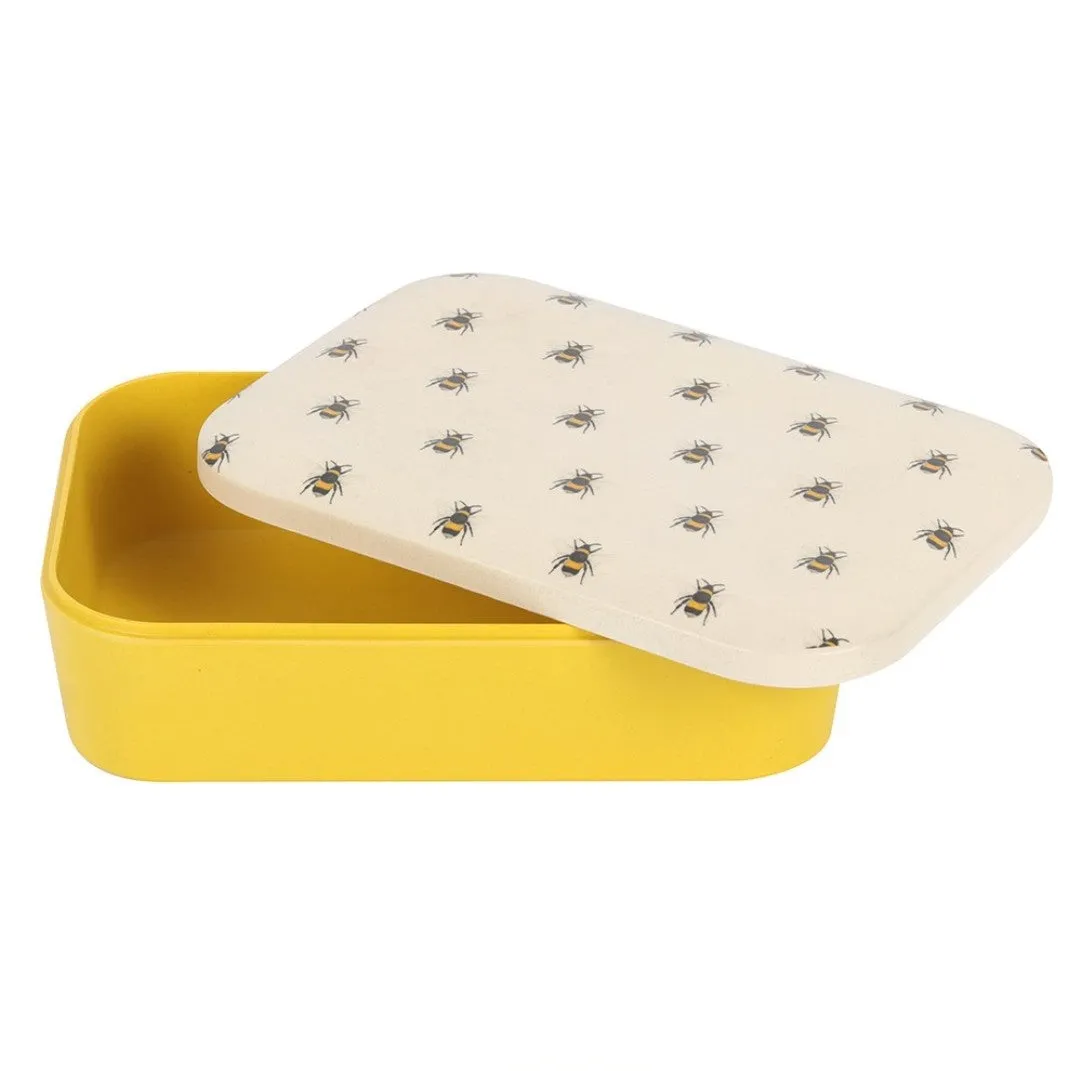 Bee Print Bamboo Lunch Box