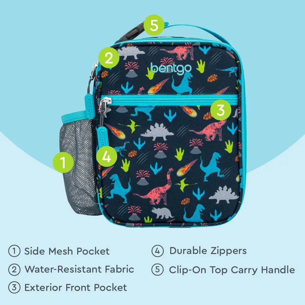 Bentgo Kids Snap & Go Lunch Box, Insulated Lunch Tote, & Ice Packs