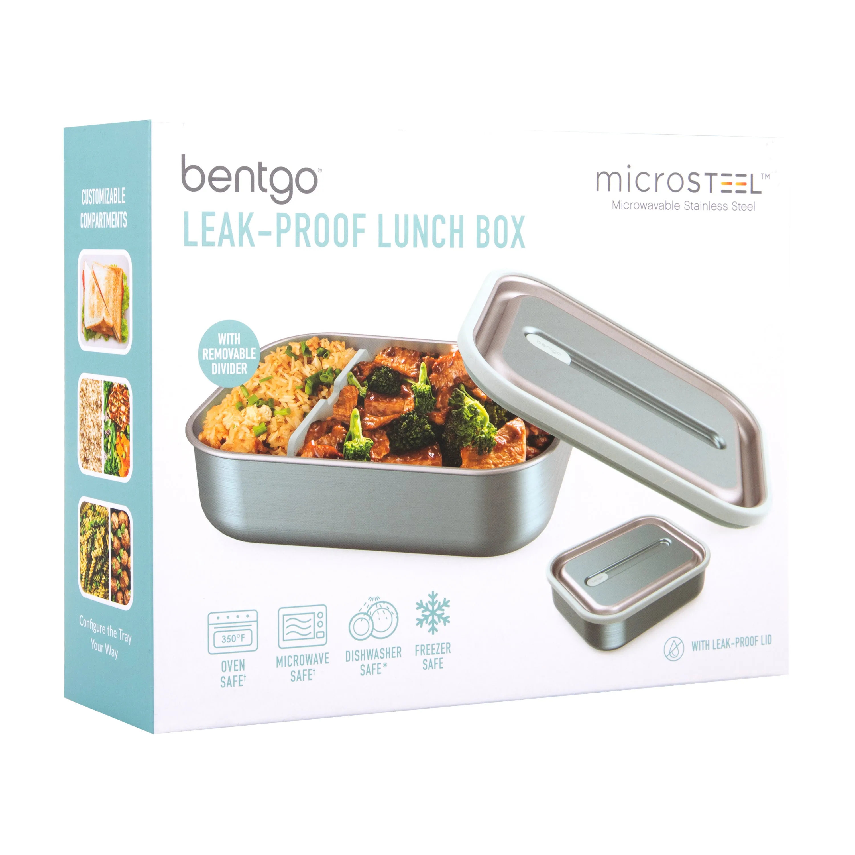 Bentgo MicroSteel Lunch Box - Aqua