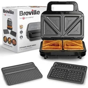 Breville Deep Fill 3 in 1 Toastie Maker Black VST098