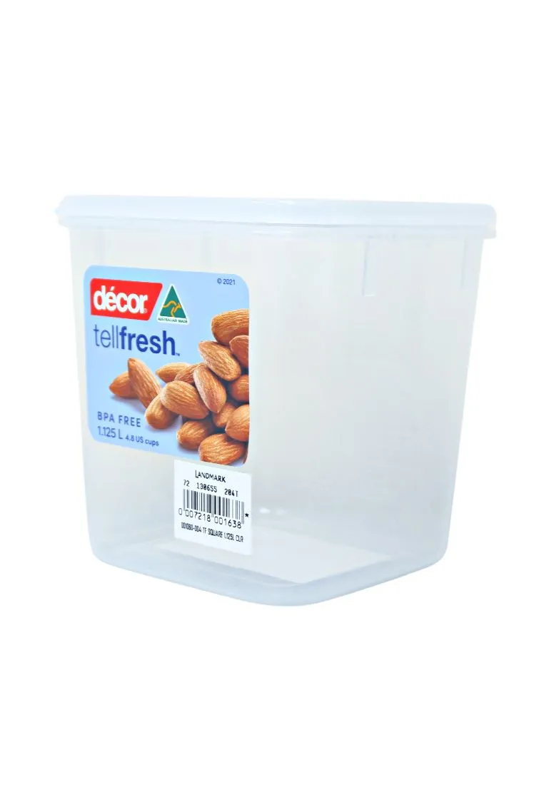 Decor Tellfresh Square Food Storage 1.1L