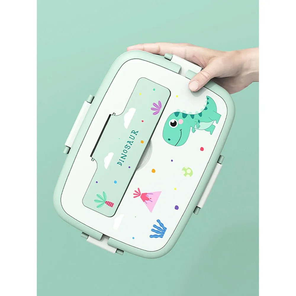 Dino Combo set Stainless steel Lunch Box with insulated Lunch box Cover for kids