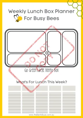 Download & Print Lunch Box Planner - Go Green Large