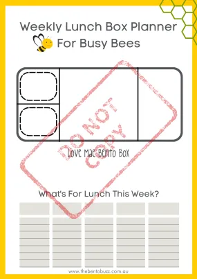 Download & Print Lunch Box Planner - Love Mae