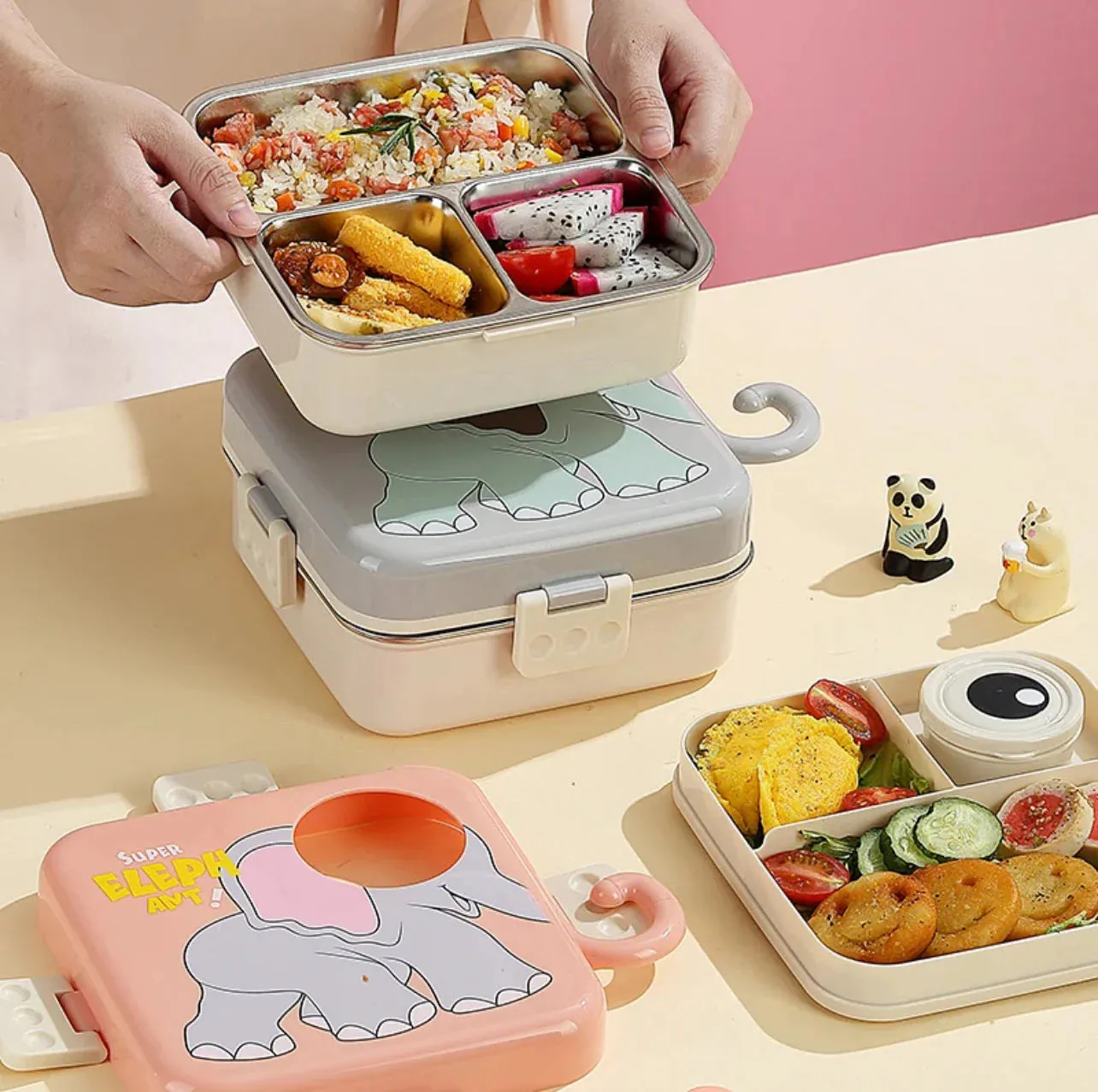 Elephant Eye - Spill Free Steel Lunch Box for Kids