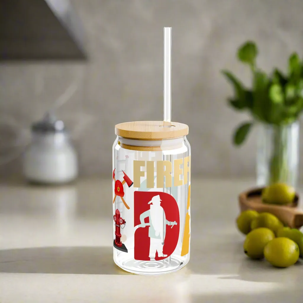 Firefighter Dad | Sipper Glass, 16oz