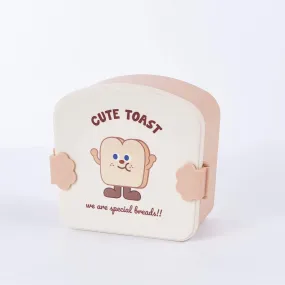 Food Shaped Lunch Box | Cute Toast with Beige Cover