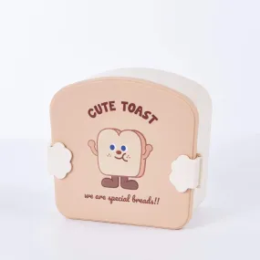 Food Shaped Lunch Box | Cute Toast with Khaki Cover