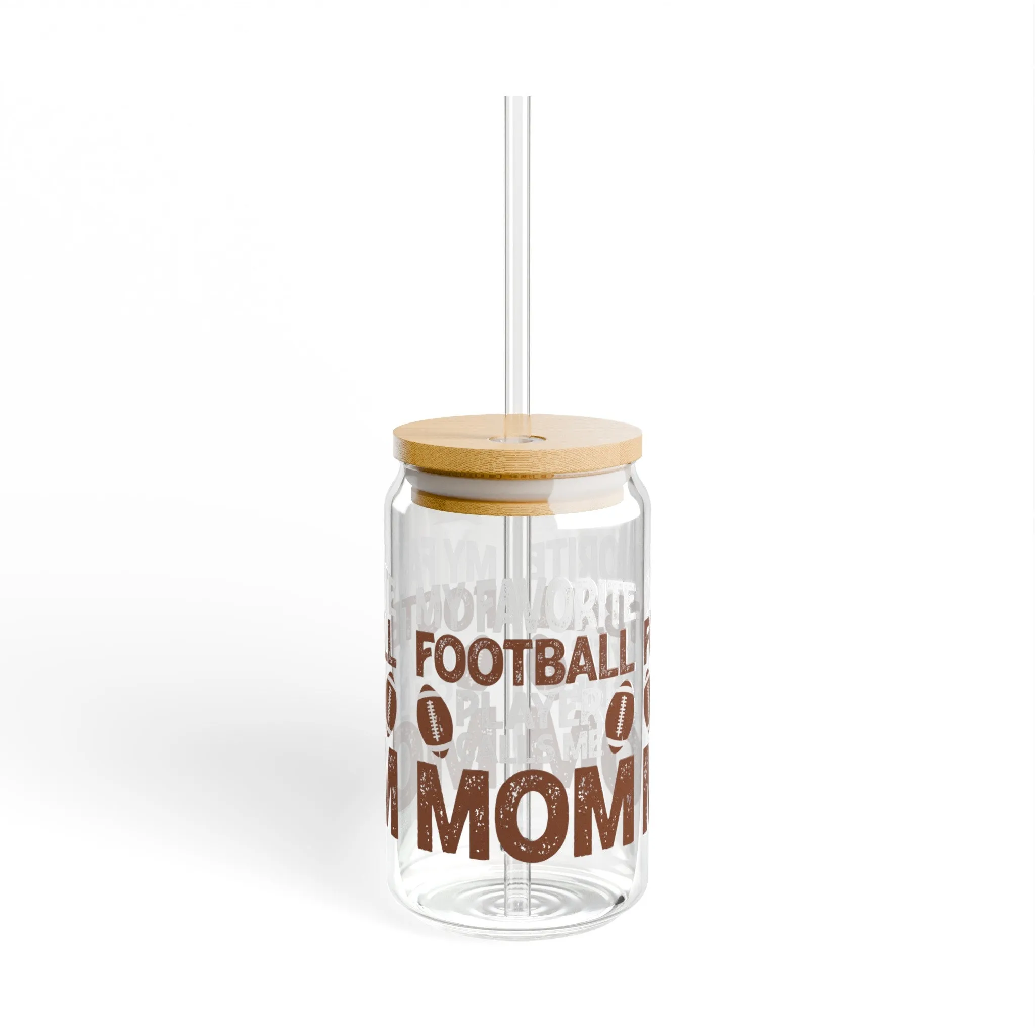 Football Mom | Sipper Glass, 16oz