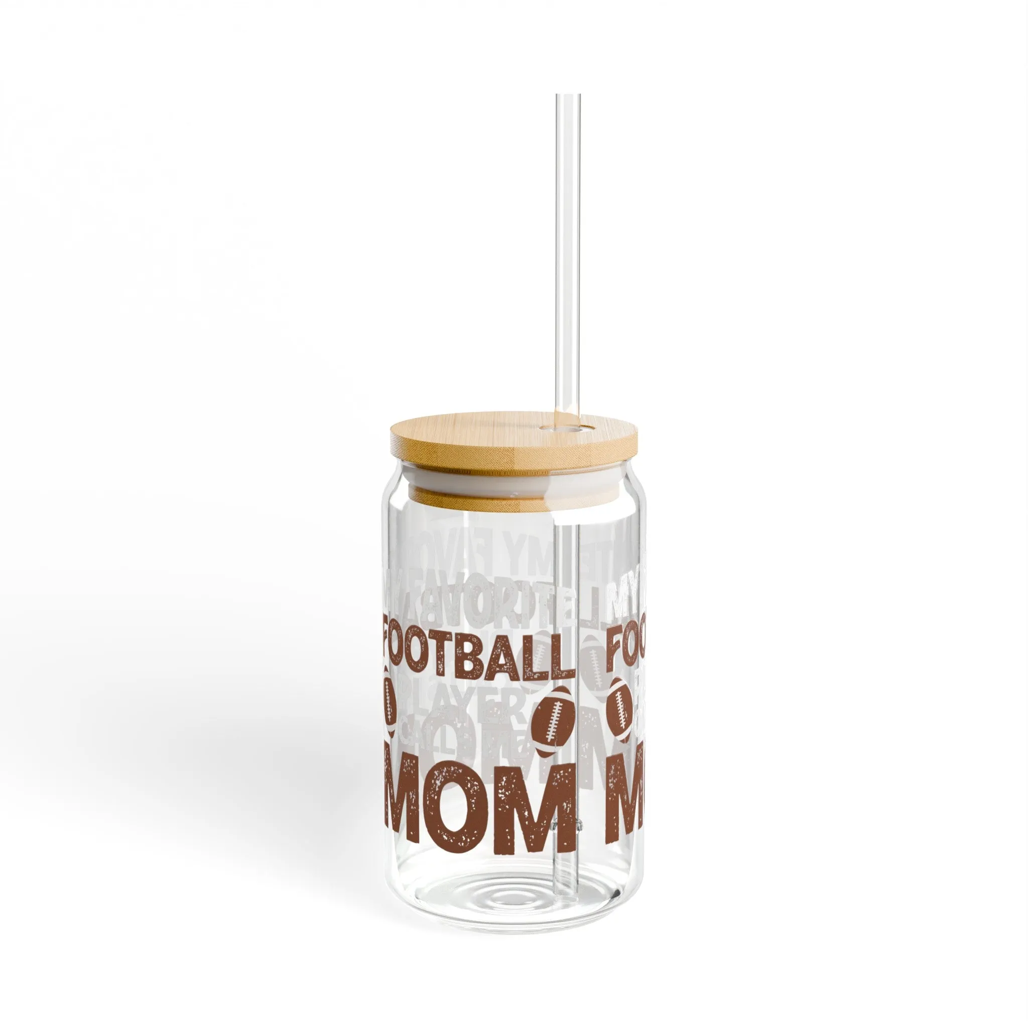 Football Mom | Sipper Glass, 16oz