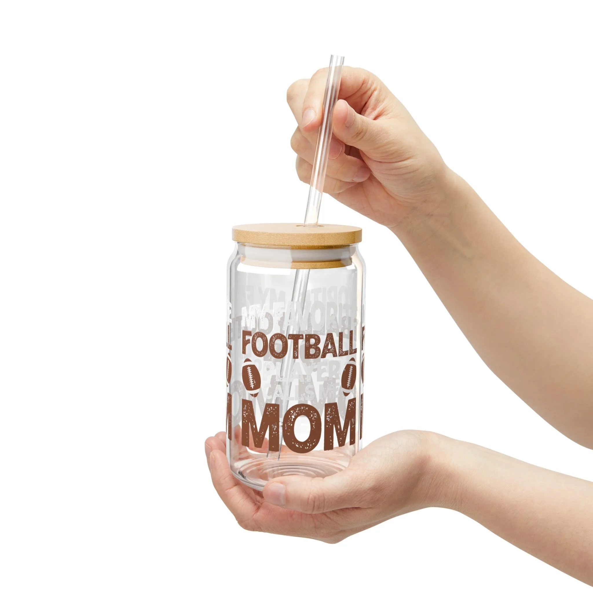 Football Mom | Sipper Glass, 16oz