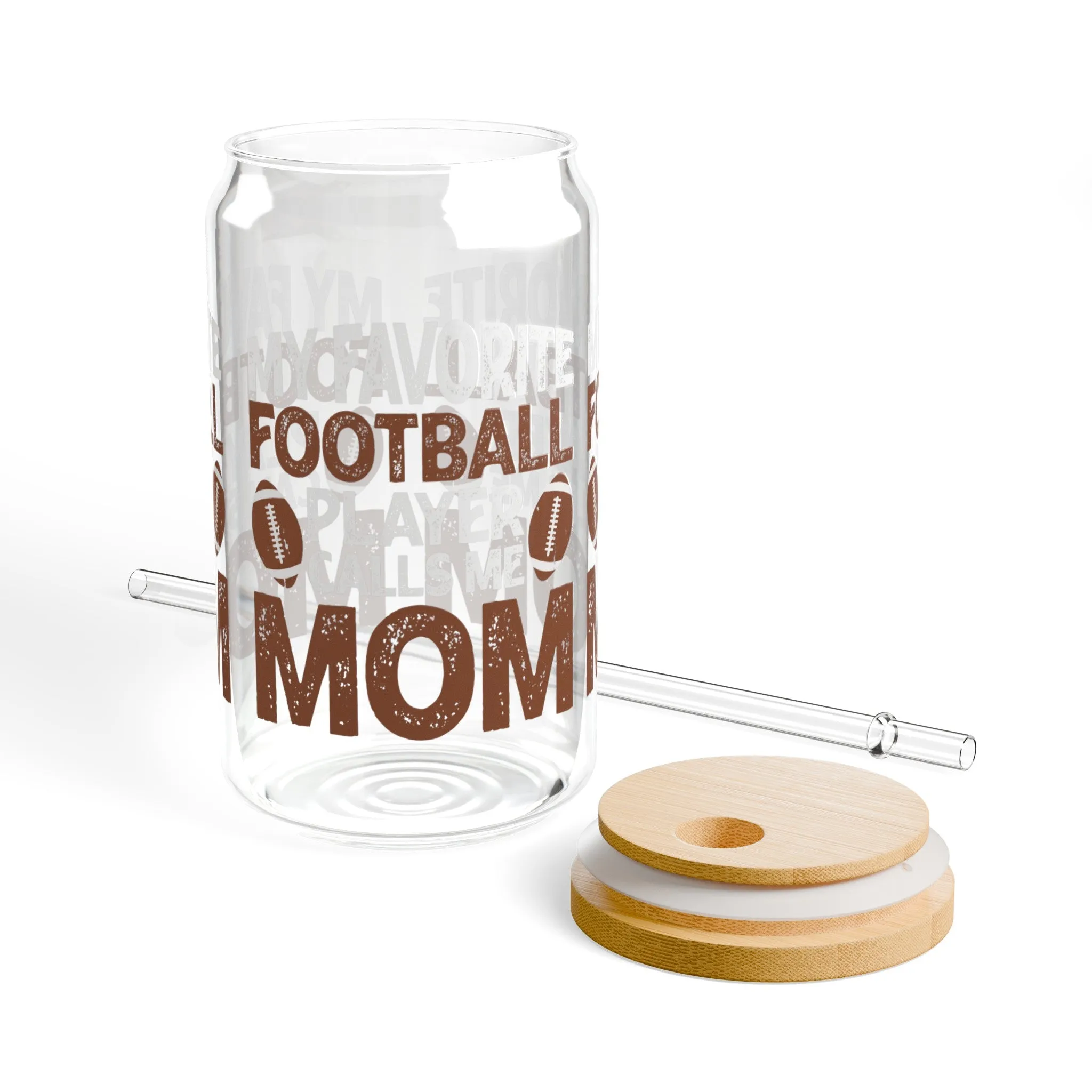 Football Mom | Sipper Glass, 16oz