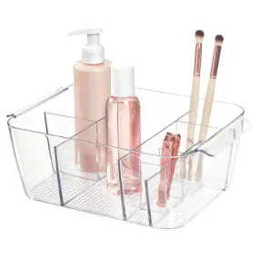 iDesign Clarity Divided Cosmetic Bin in Clear