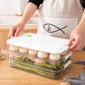 Multi-Layer Refrigerator Food Storage Containers with Lid