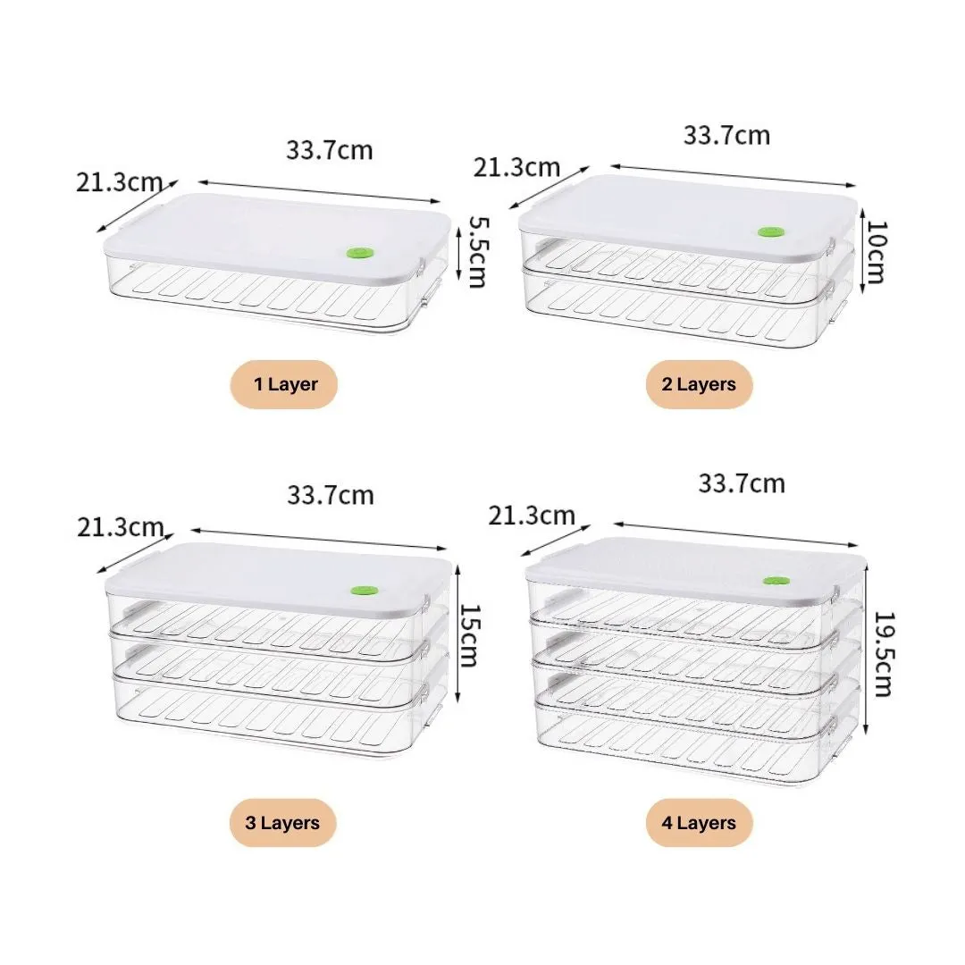 Multi-Layer Refrigerator Food Storage Containers with Lid