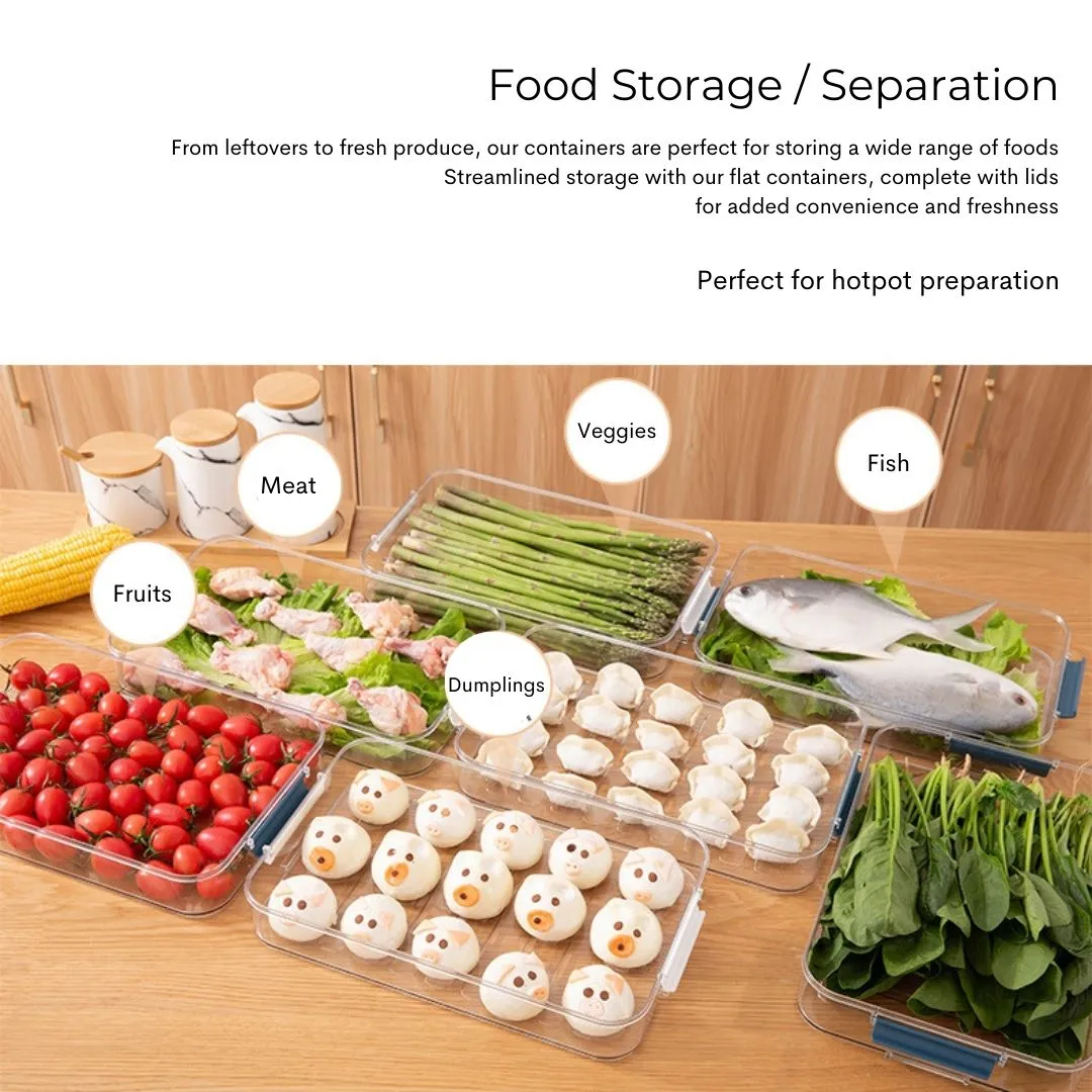 Multi-Layer Refrigerator Food Storage Containers with Lid