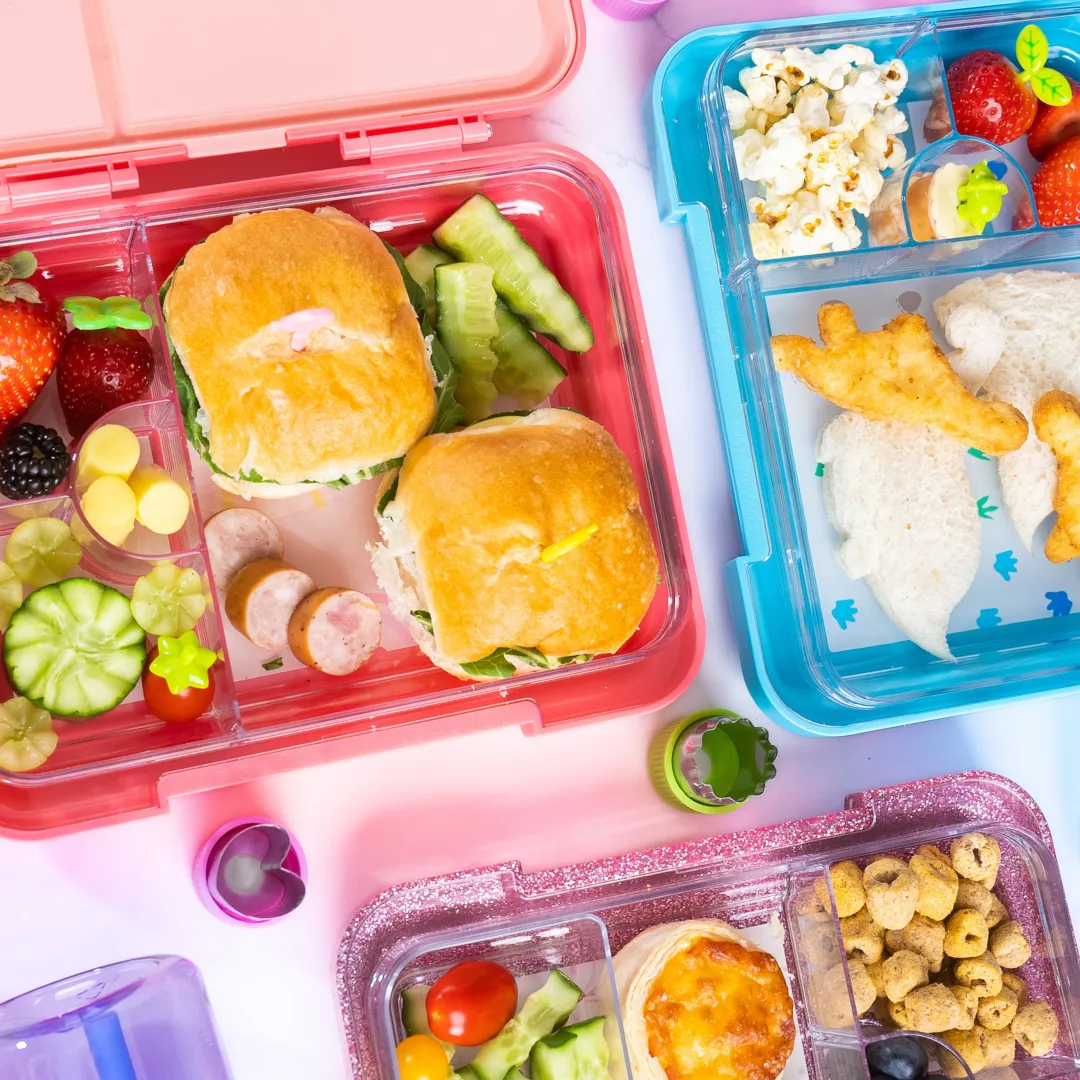 Mum Made Yum Large Bento Lunch Box - Blue Sparkle Space