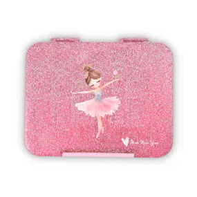 Mum Made Yum Large Bento Lunch Box - Pink Sparkle Ballerina