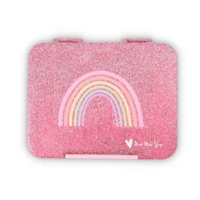 Mum Made Yum Large Bento Lunch Box - Pink Sparkle Rainbow