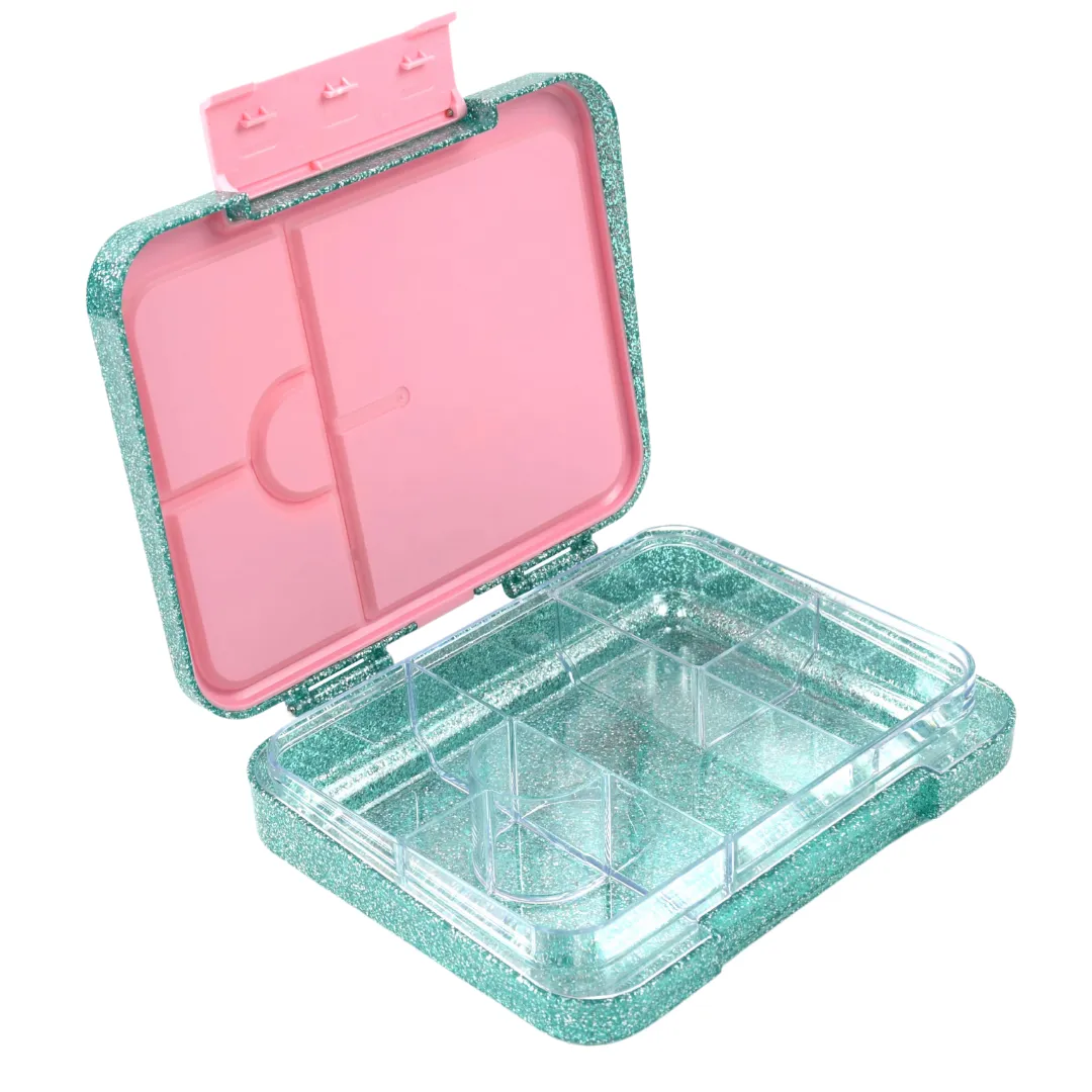 Mum Made Yum Large Bento Lunch Box - Teal Sparkle