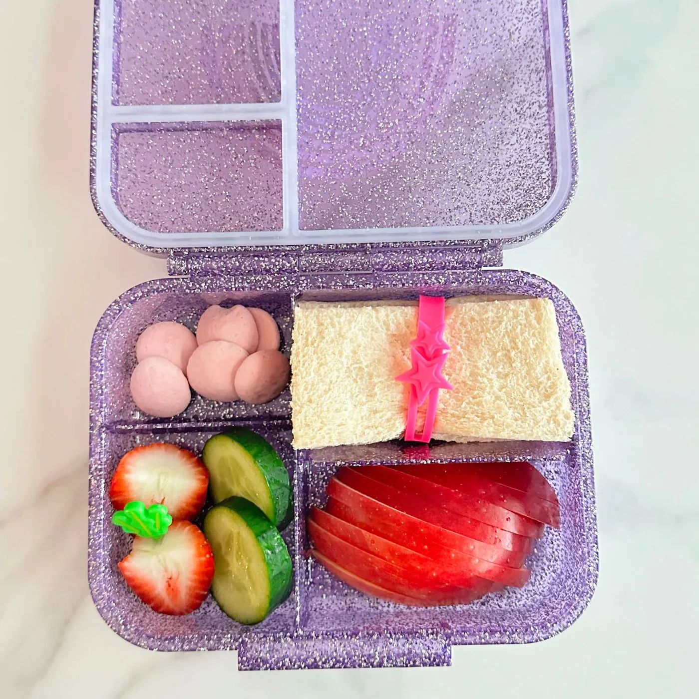 Mum Made Yum MINI Snack Bento Lunch Box - Sparkle Purple