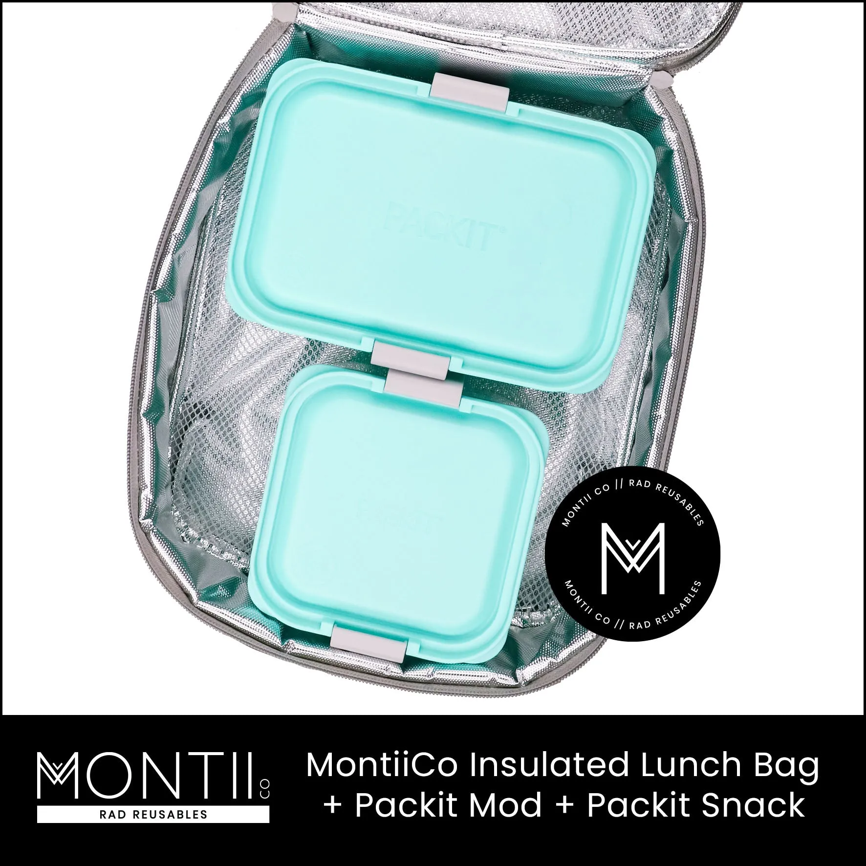 PackIt Mod Snack Bento Box - Mint