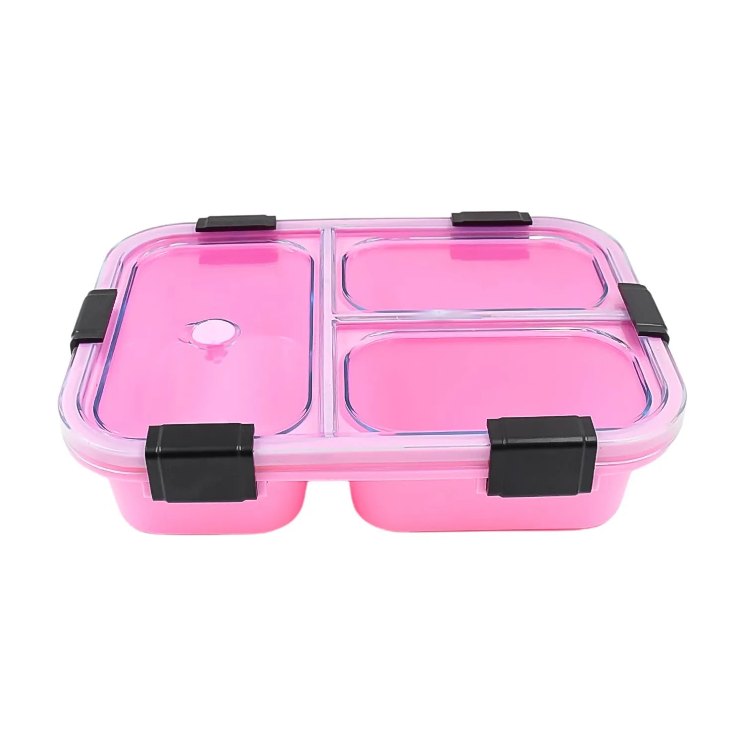 Plastic 3 Compartment Insulated Lunch Box, Lunch Box (1 Pc)