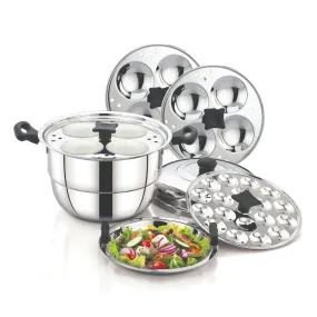 Praylady Stainless Steel Idly Maker - 12 Idli Pot