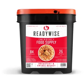 ReadyWise - 84 Serving Breakfast and Entrée Grab and Go Food Kit