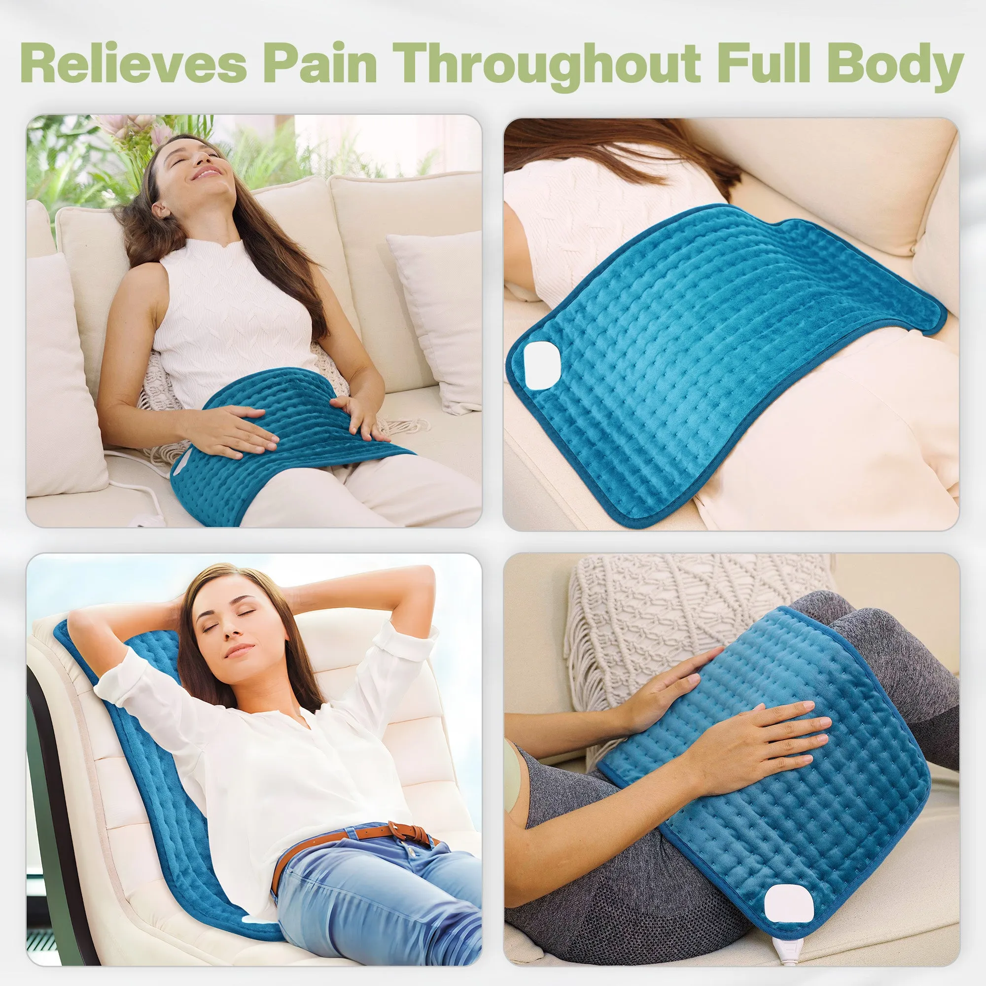 Snailax Electric Heating Pad for Back & Multiple Body Parts Pain Relief - SL-019M3-B