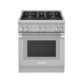 Thermador 30 Inch Stainless Freestanding Professional Dual Fuel Range PRD304WHU