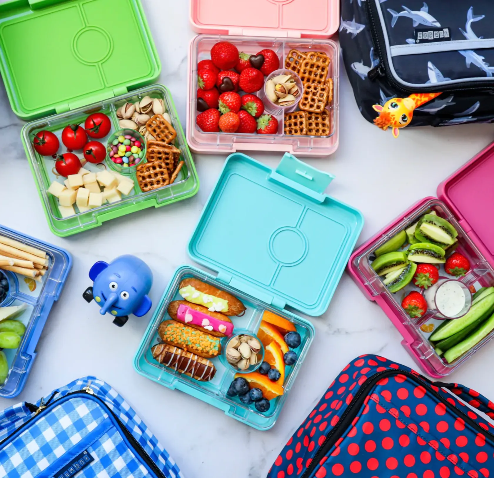 Yumbox Snack Box - Lime Green Rocket